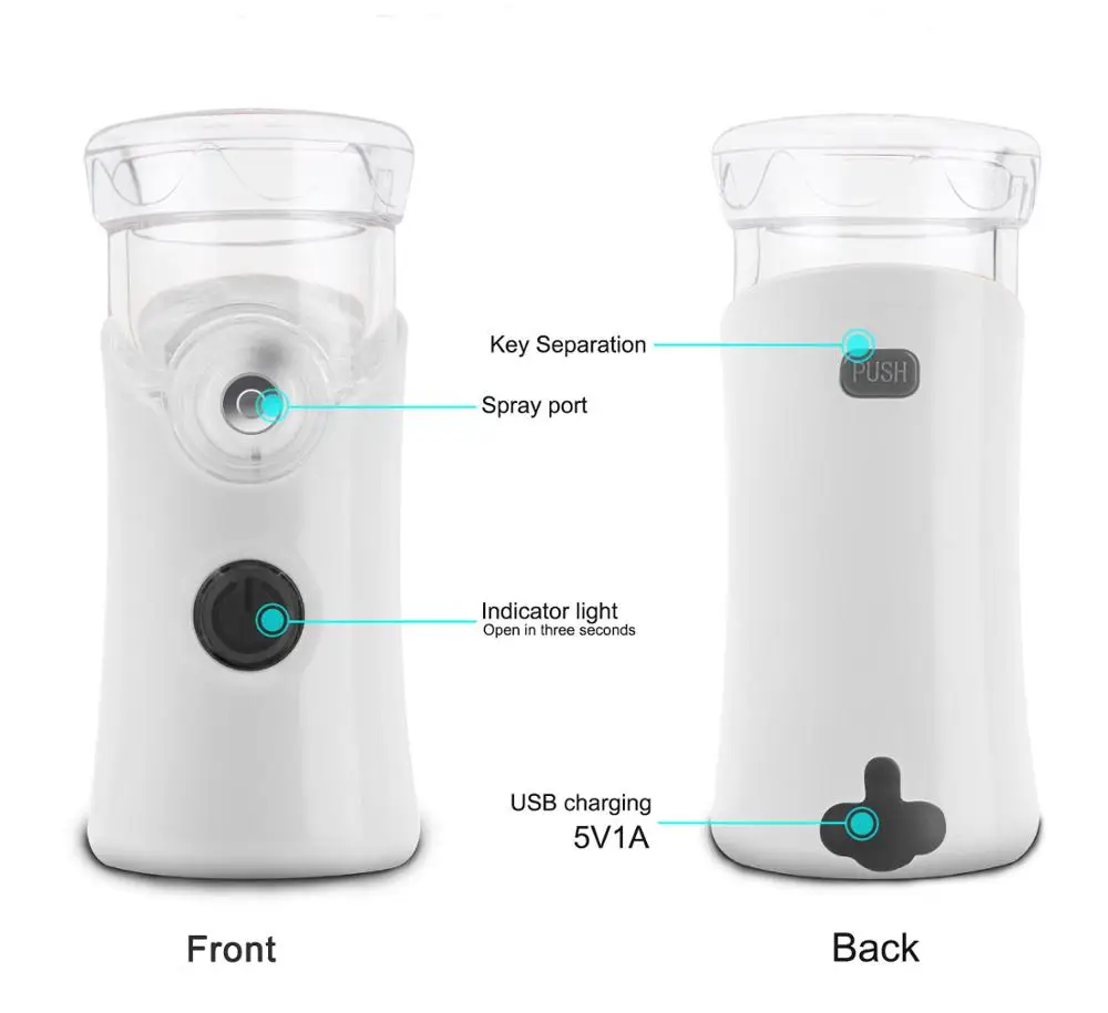 New Developed MINI Pocket Portable Mesh Nebulizer  For Home Care
