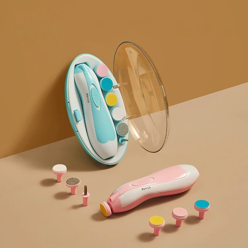 Wholesale Manicure New 6 in 1 LED Light Electric Baby Care Nail Clipper Safe Nail Cutter Baby Nail Trimmer