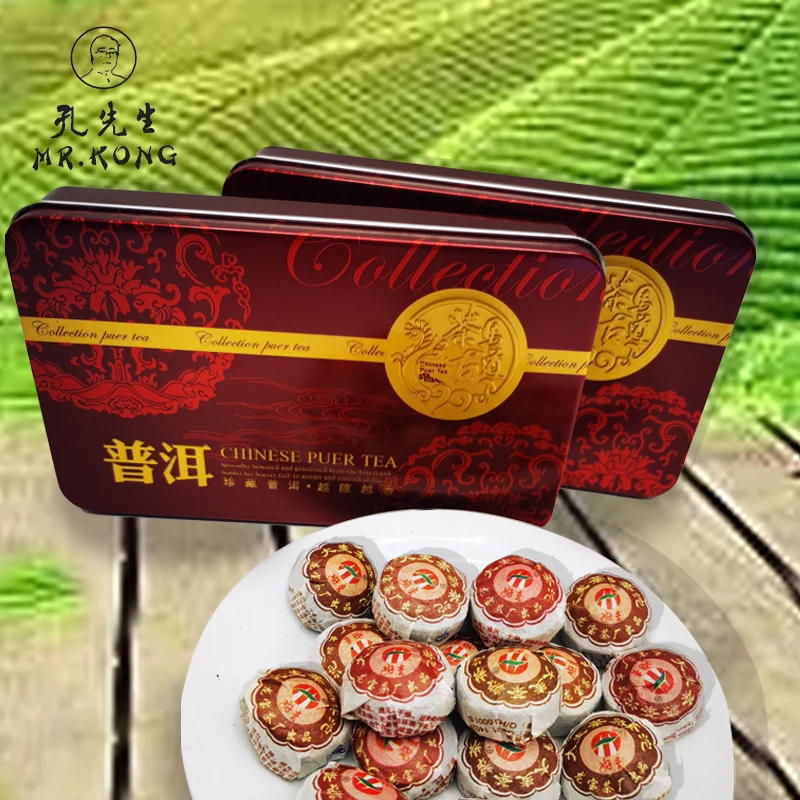 EU ISO Fermeated Ripe Mini Puer Tuo Tea Barley Tea 15 balls/box Organic Tea
