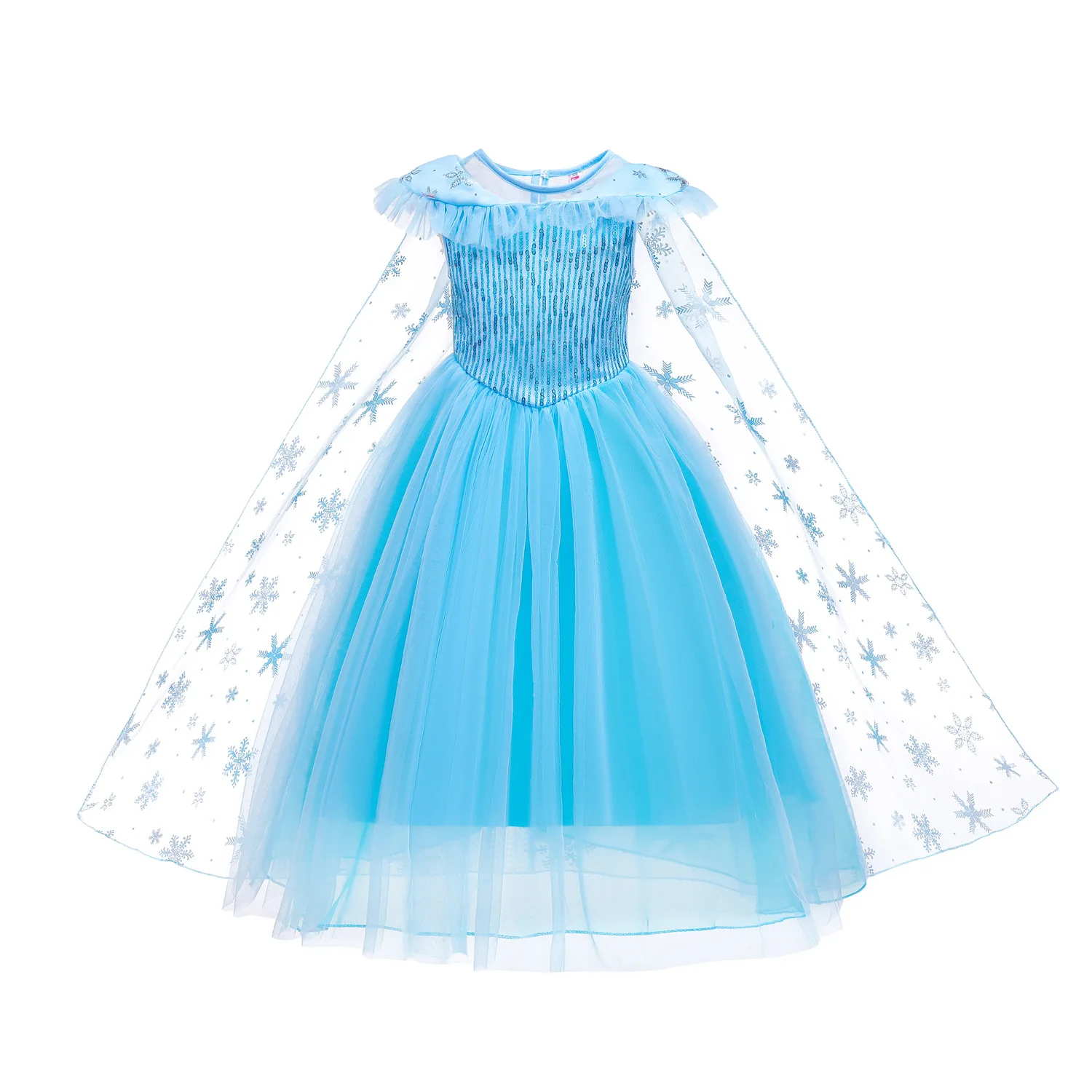 Snow Queen Princess Dress snow strange fate Elsa poncho dress Elsa Anna for Girls Princess Cosplay Dress Costume