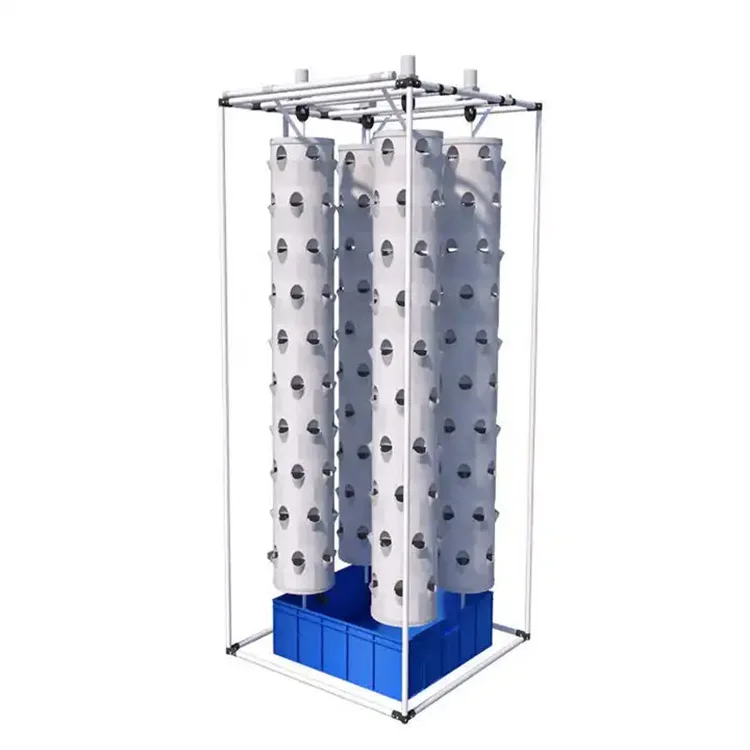 X44 Rotating Tower With Frame Hanging Type Vertical Column Hydroponic Aeroponic Strawberry Fruit Garden Tower Planting Tower