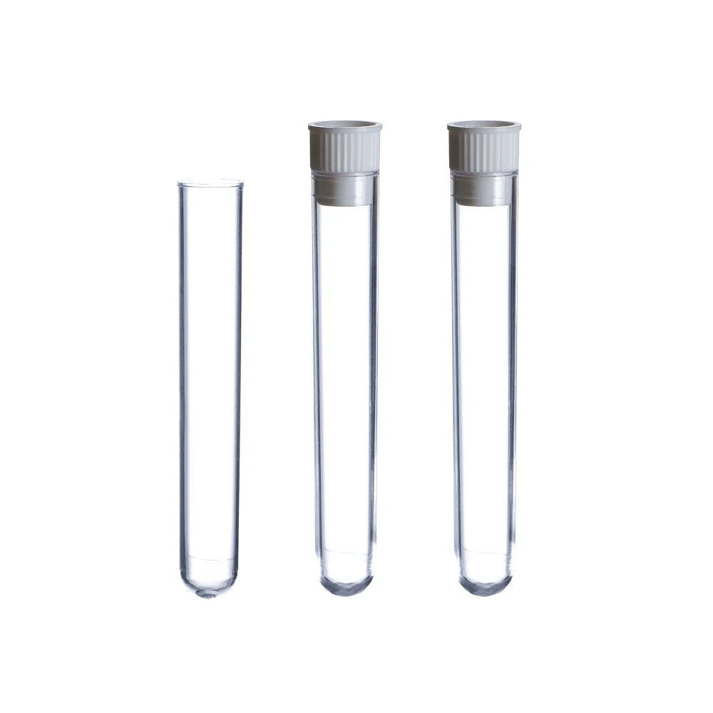 12*75Mm Sterile Medical Urine Collection Tube Round Bottom Transparent Clear Plastic Test Tubes