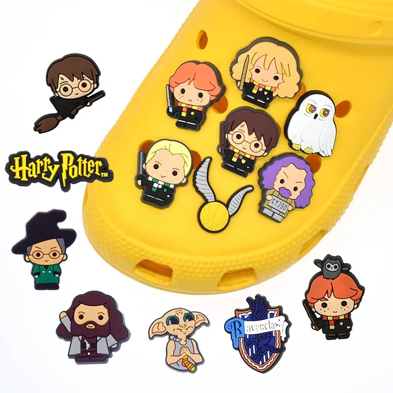 Hot Magic Movie Character Harry PVC Croc Charms Fit Adults Croc Shoe Decorations Potter Shoe Charms