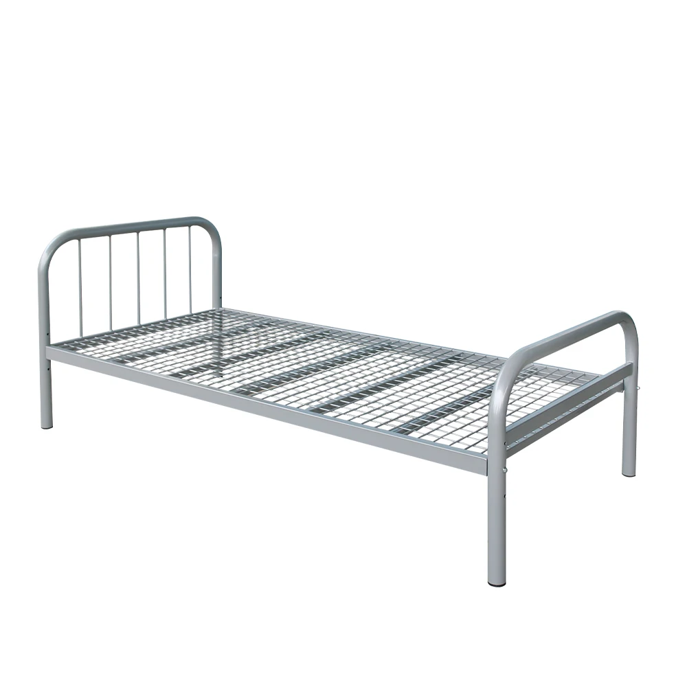 High Quality Metal Apartment Student Bunk Bed Frame Simple Loft Bed Single Dormitory Bed Design For Students