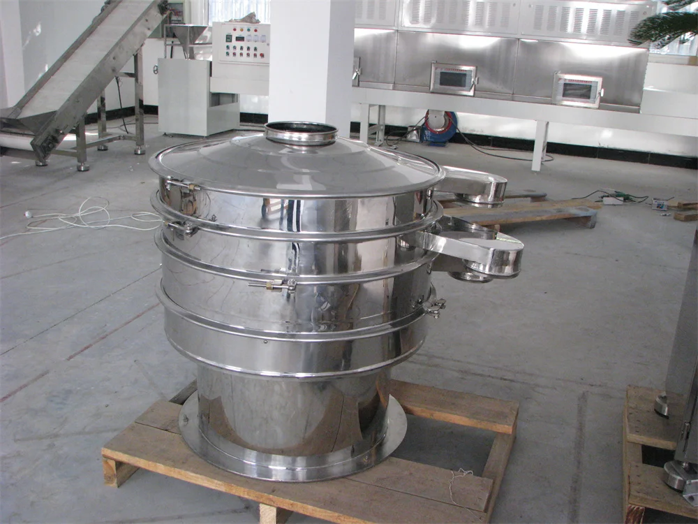 Stainless steel separating flour powder sieve round vibrating sifter screen machine
