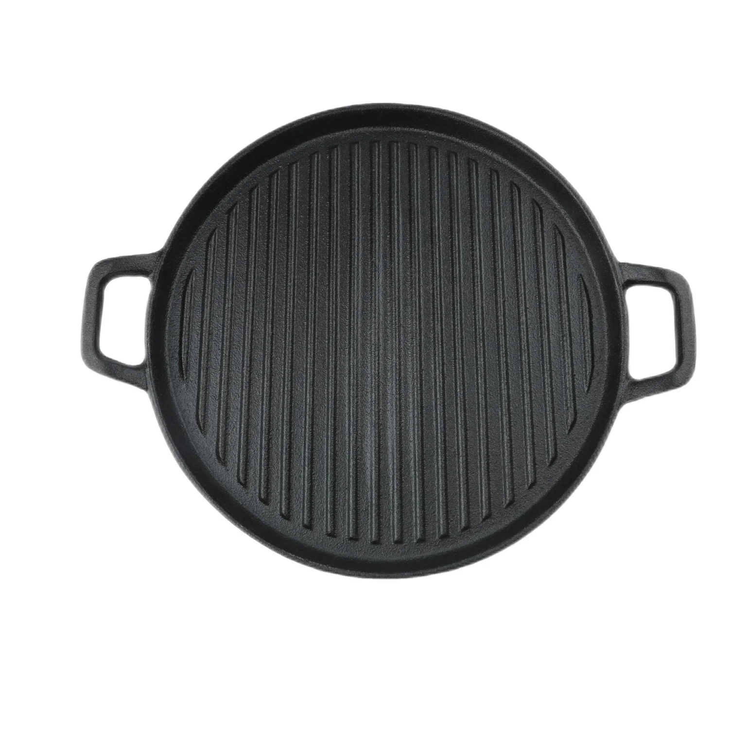 Outdoor Kitchen Round Cast Iron Griddle vegetable cooking oil Grill Pan Support