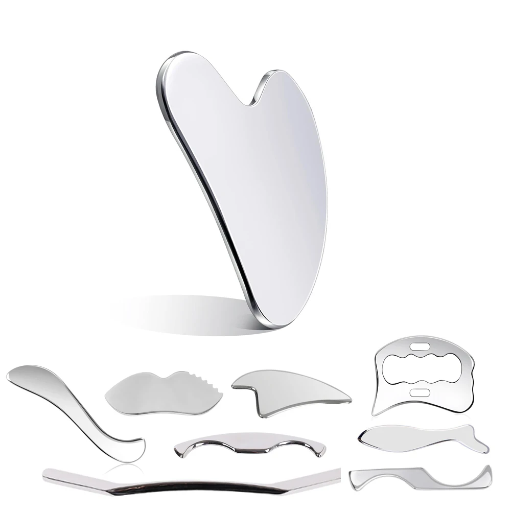 304 из нержавеющей стали Gua Sha инструмент для лица массажный скребок Guasha подтяжки