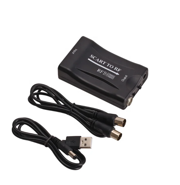 
SCART to RF Video Converter support RF67.25Mhz 61.25Mhz SCART Box to old TV 