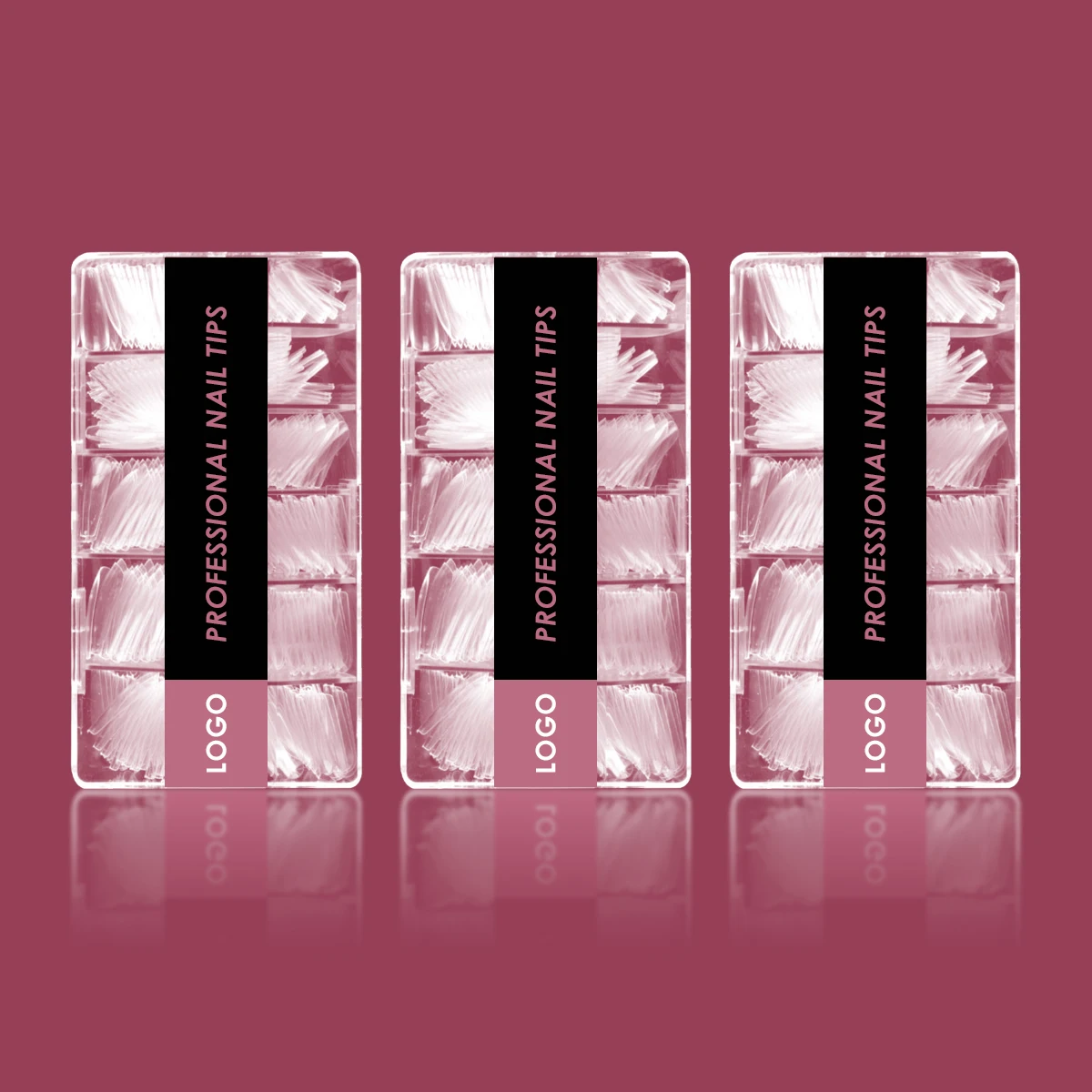 Salon effect moderate thickness easy to shape cut full cover acrylic soft gel nail tips