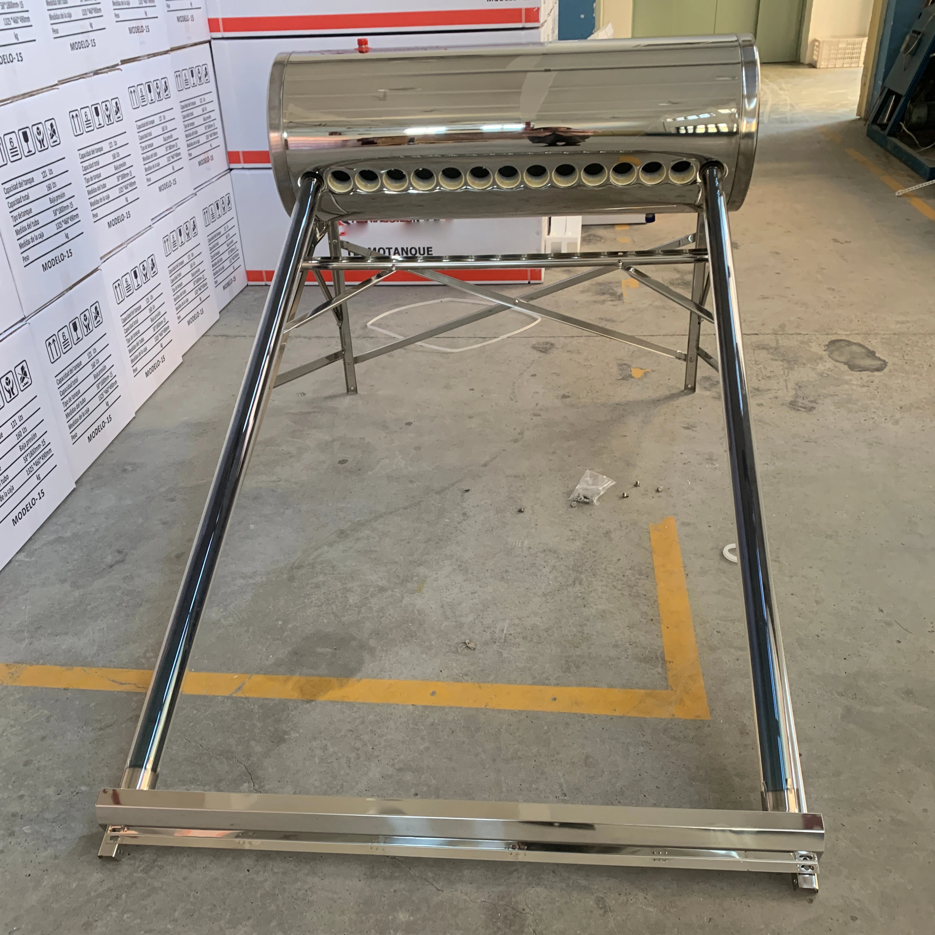 150L 200L 240L 300L Integrated Vacuum Tube Coil Solar Water System All Stainless Steel Solar Hot Water Heater with Copper Pipe