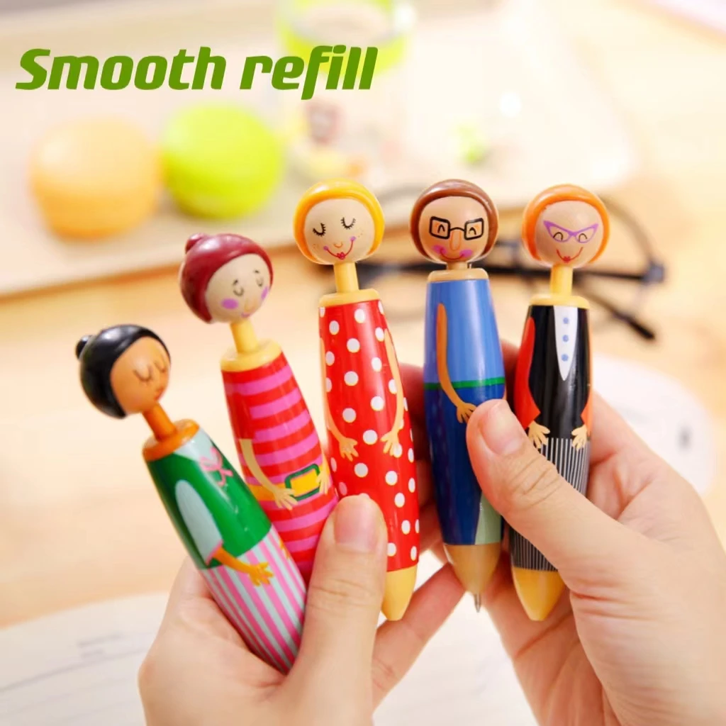 Factory direct sales cartoon ballpoint pen doll advertising pen creative student ballpoint pen wholesale