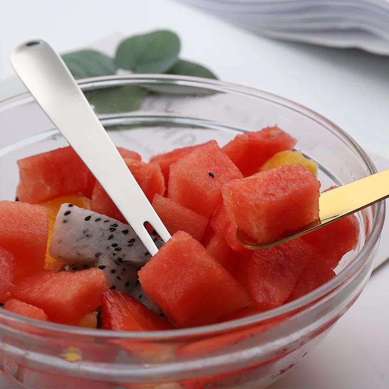 4.7 Inch 2 Prong Tasting Appetizer Forks Stainless-Steel Dessert Fruit Salad Forks for Party Banquet