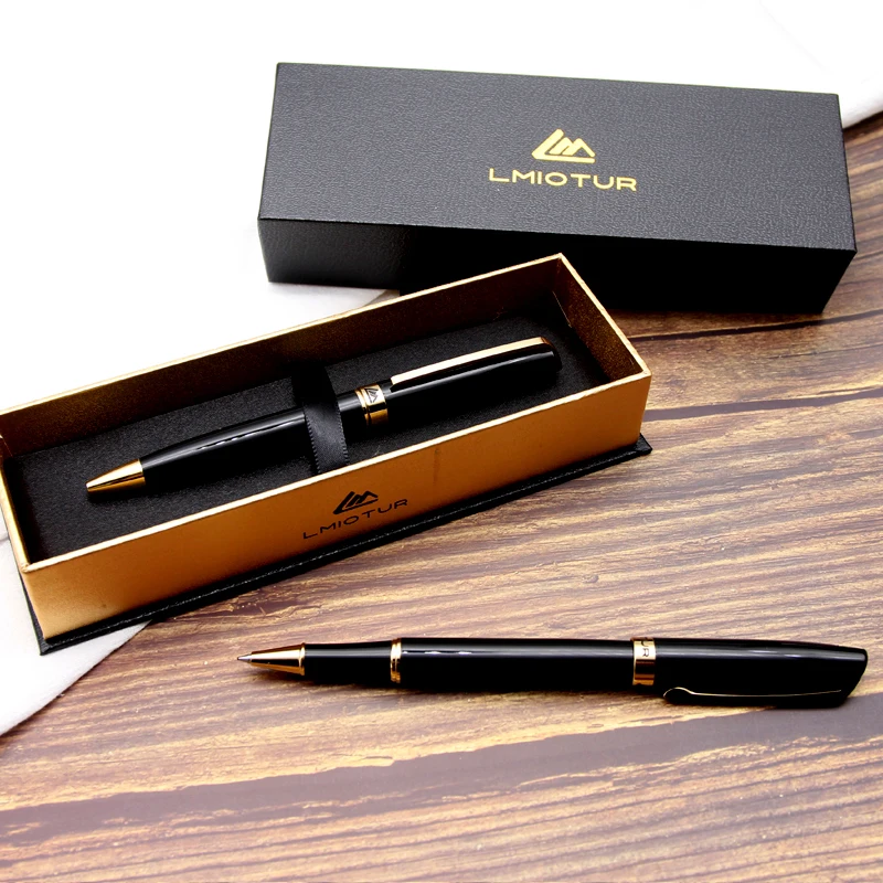 Unique Design Black Color Business Gift Hot Selling High Quality Luxury Metal Roller Pen Lapicero