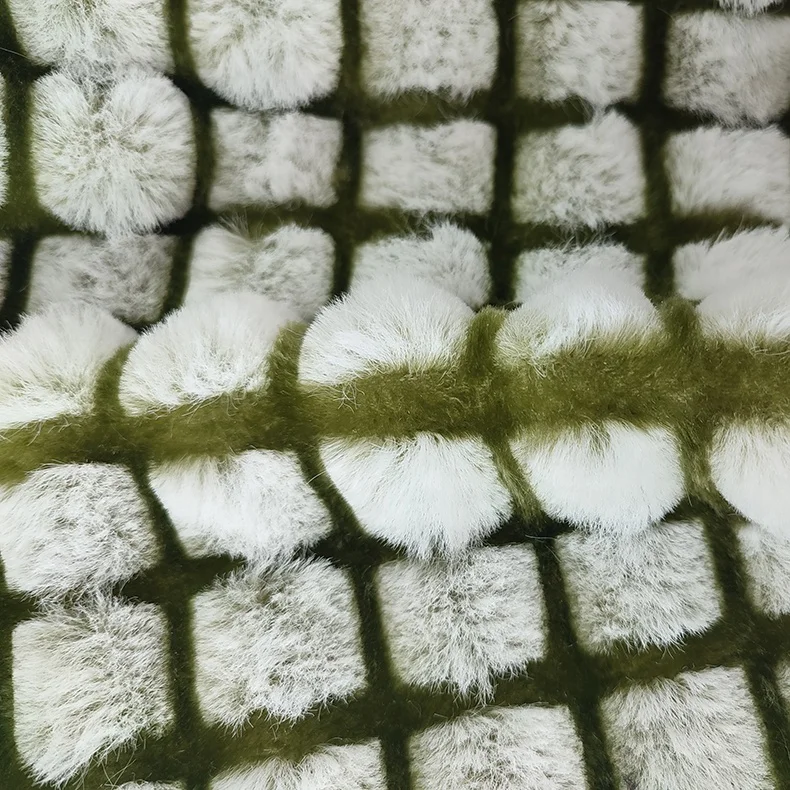 Factory Custom Direct Back Printing Faux Fur Fabric With Cut 10 mm Pile Design