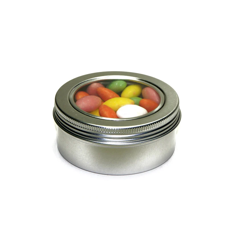 2019 Hot Selling Metal Packaging Round Aluminum Tin Jars Small Portable Travel Containers with Screw Top for Hair Pomade Packing