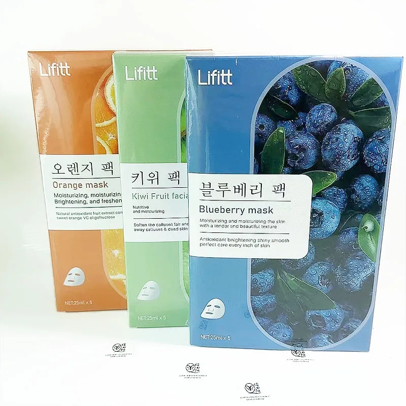 Wholesale Korean Beauty Green Tea Fruit Face Mask Lightening Skin Care Moisturizing  Peel Off Sheet Mask