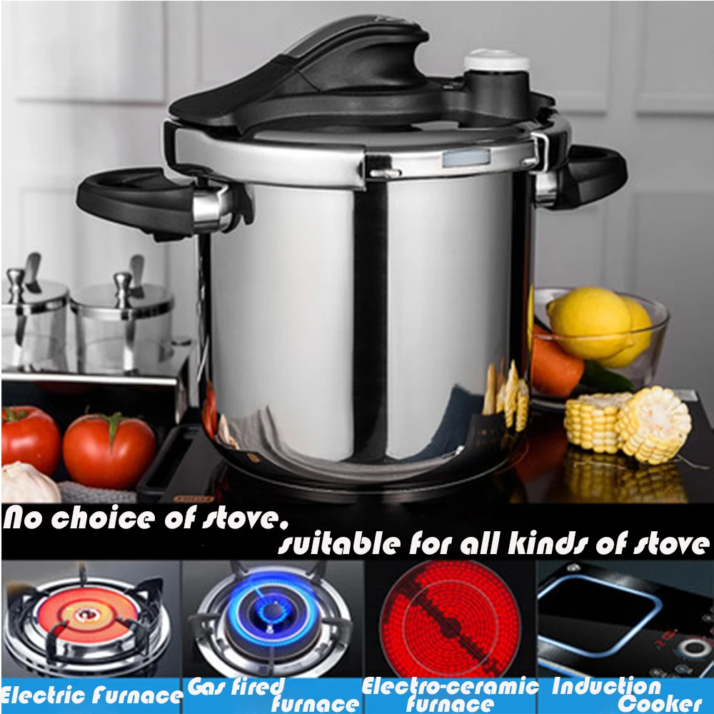 Preferred factory commercial steel pressure cooker 6L gas presser cooker stainless steel use for gas and induction cooker