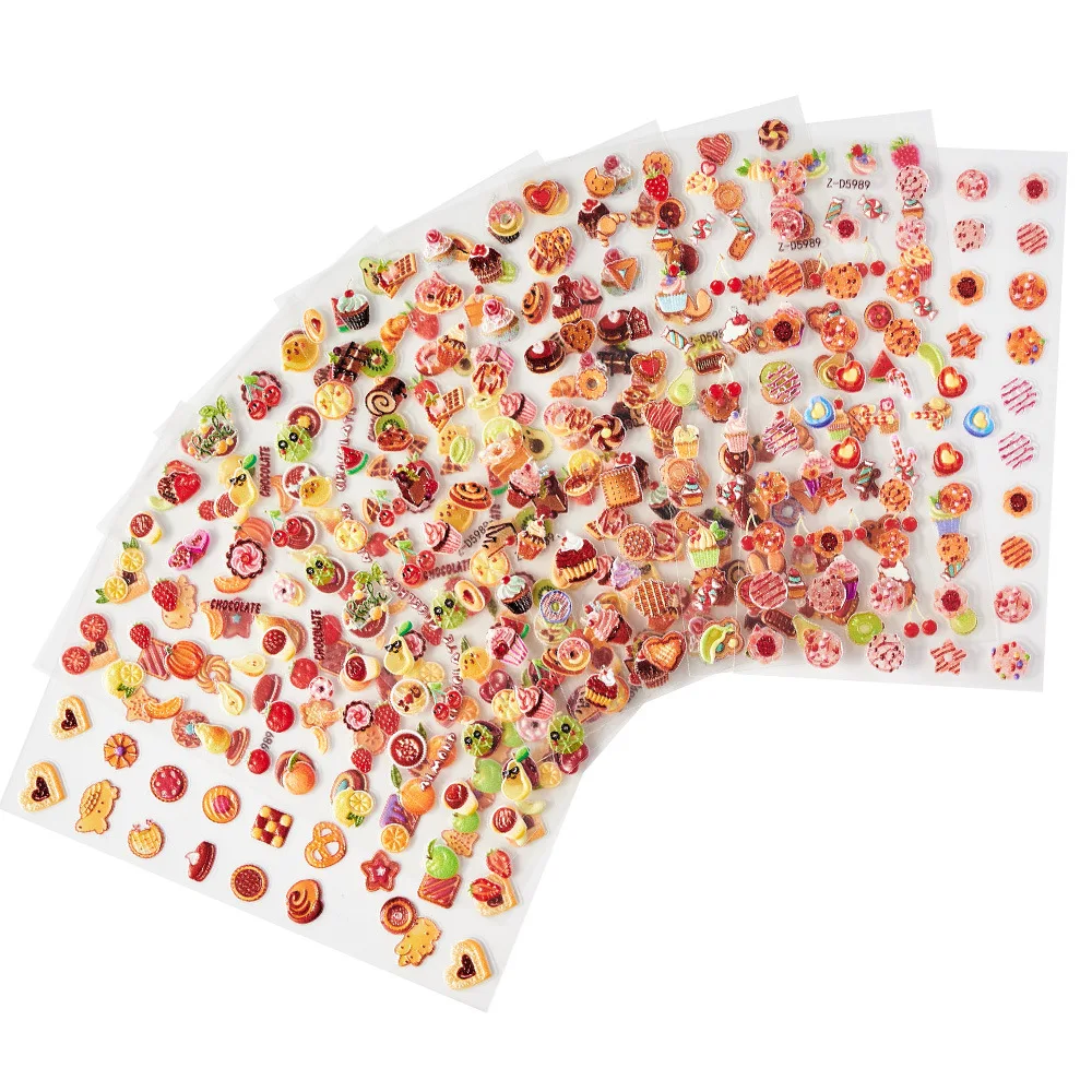 Hot-Selling 5d Nail Adhesive Stickers Diy Pink Cherry Maiden Cute Wind Nail Decal Art Stickers