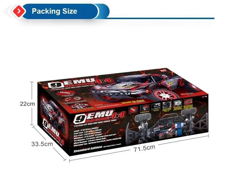 SJY-8081 2.4Ghz Remote Control Brushless Car 45A ESC Off-road 1/8 RC Car 4X4 High Speed Electric RC Rally Car Waterproof