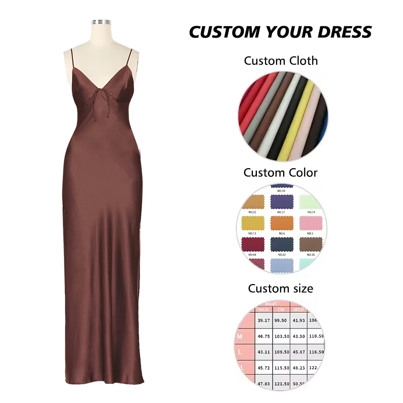 Women Clothing Designers Factory Custom Fashion Dresses Summer Strap Slim Satin Corset Midi Bodycon Party Club Dress