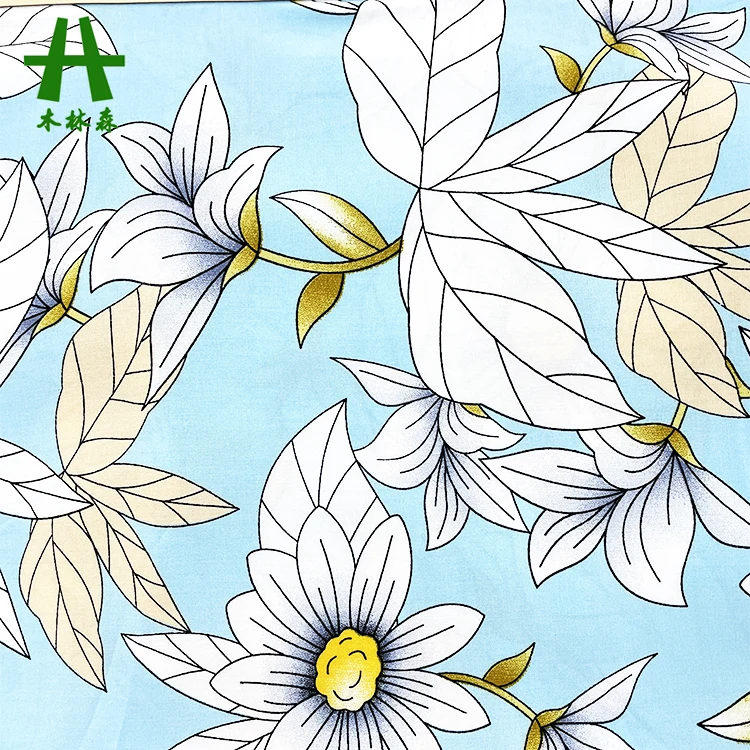 Mulinsen Textile High Quality Woven Viscose 45s Print Rayon Poplin Fabric