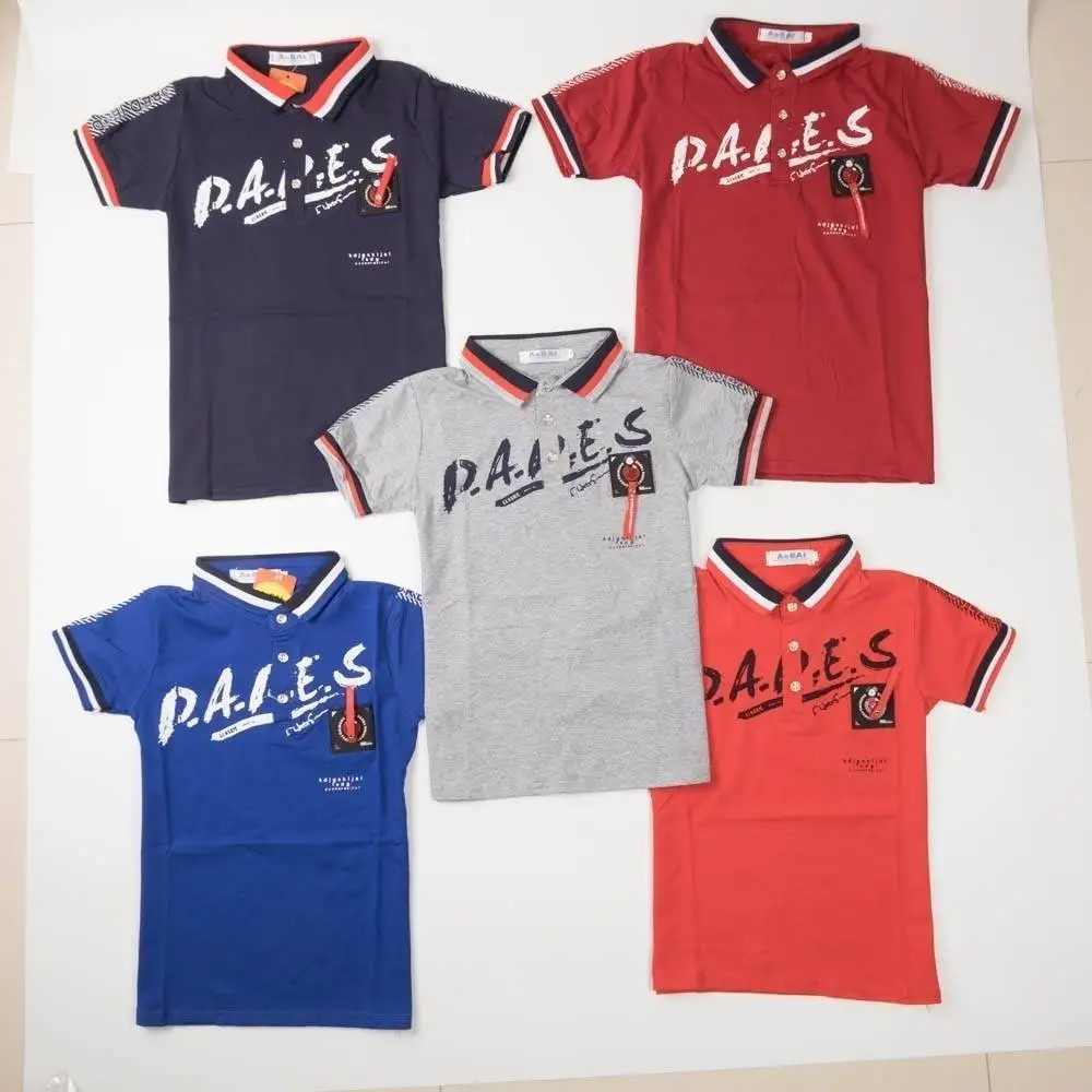 
In stock all sell Printing rabbit Odell cotton Combed Printed Polo Kids T-Shirt 