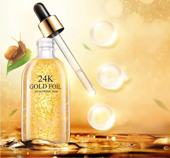 Customize Label Korean 4 in 1 Face Serum Skin Care Removing Dark Spots Natural Organic Vitamin C Whitening 24 K Gold Face Serum