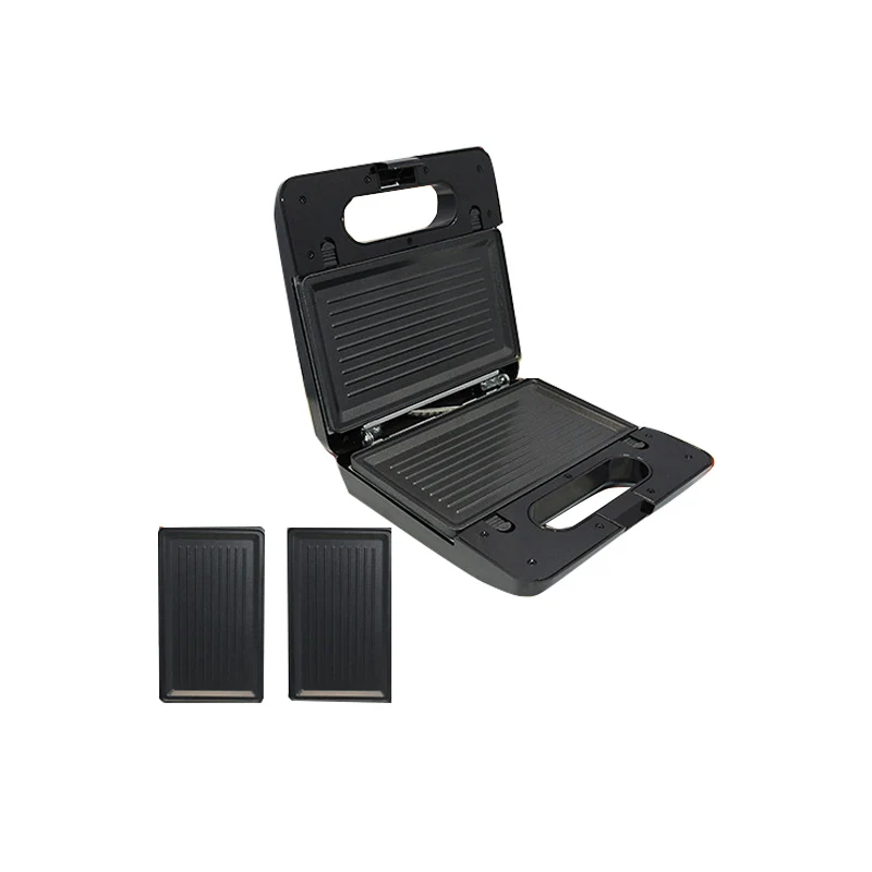 LUCKY FEEL SJ303 New Trending Product 3 in 1 Interchangeable Adjustable Non-stick Breakfast Sandwich Waffle Maker