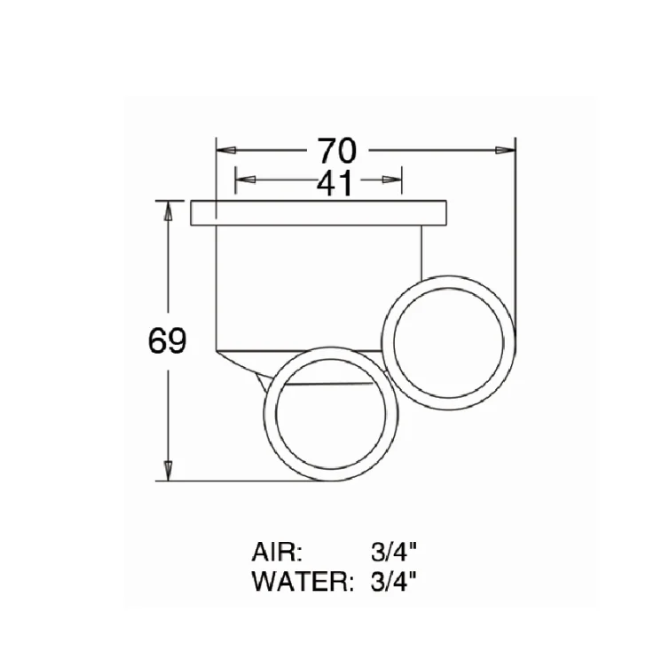 3/4' 3/4' Bathtub Jet Kit Hydromassage Pump System Water Jet Nozzle Whirlpool Jet