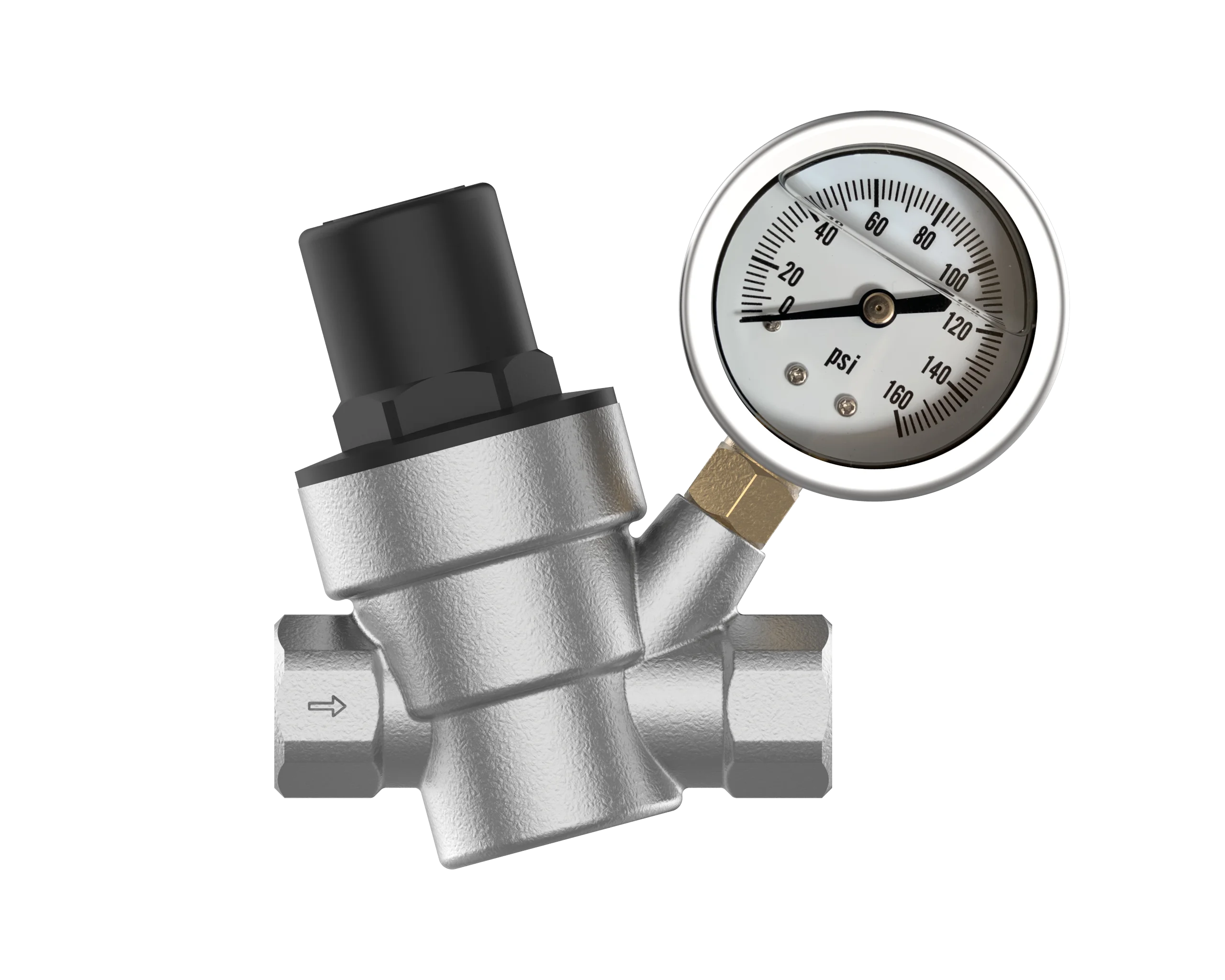 2024 New Manual voltage regulation Brass Water Pressure Regulator with Gauge Brass valve Water Pressure Regulator for home