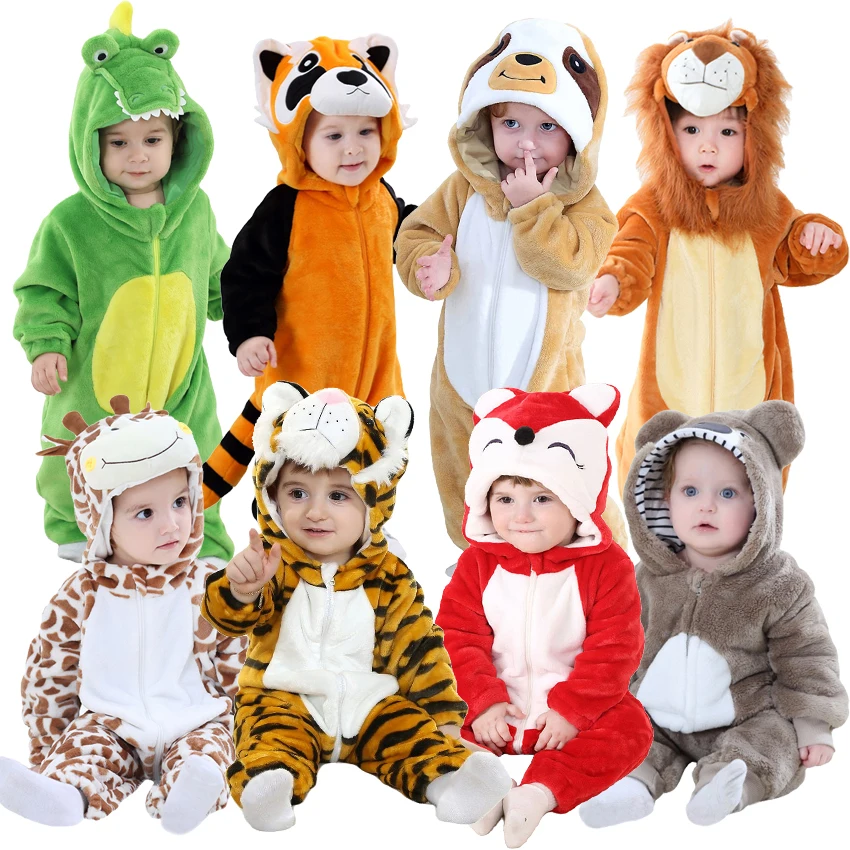 0-4.5 Years Baby Hooded Romper Kids Jumpsuit Infant Christmas photography Clothes Toddler Animal Costumes
