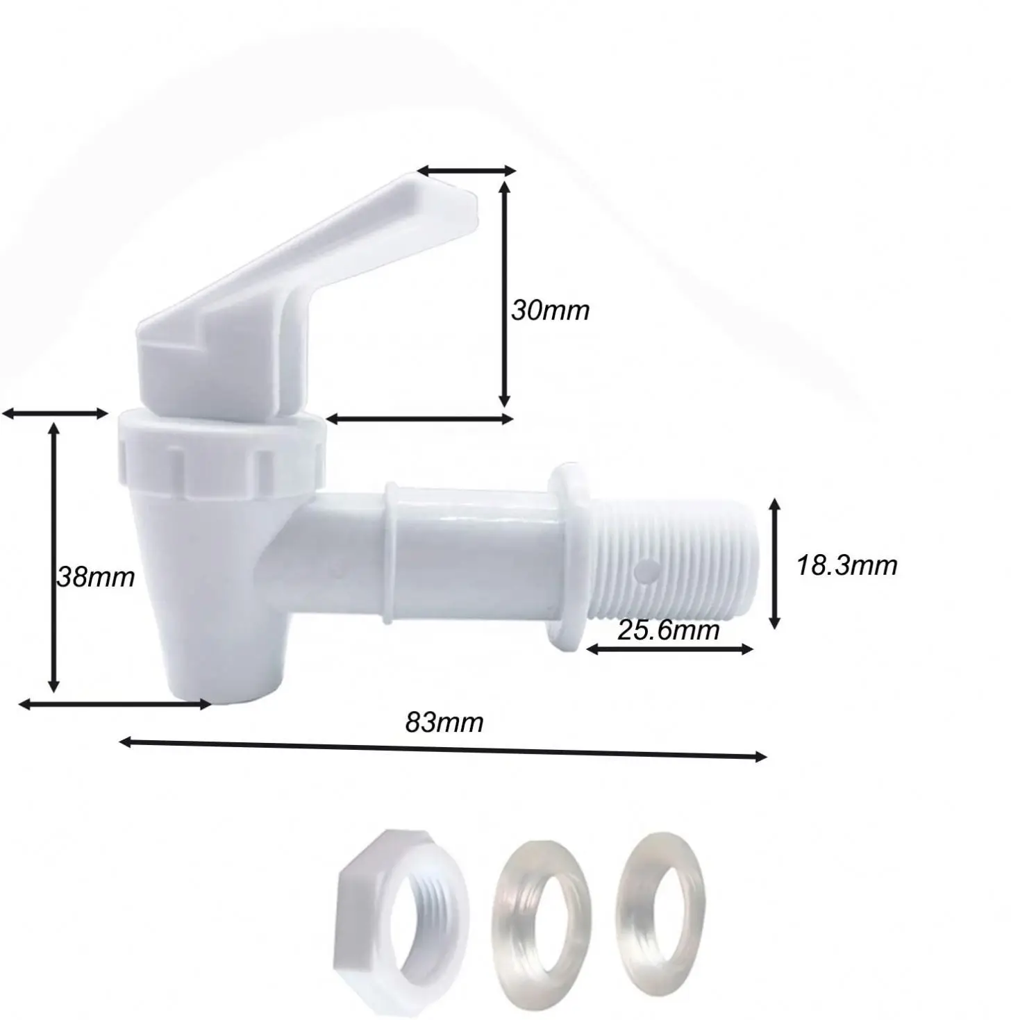 Plastic Push Handle Beverage Dispenser Replacement Spigot Juice Cold Drink Barrel Faucet Tap for Home Office Bar Party Use Water