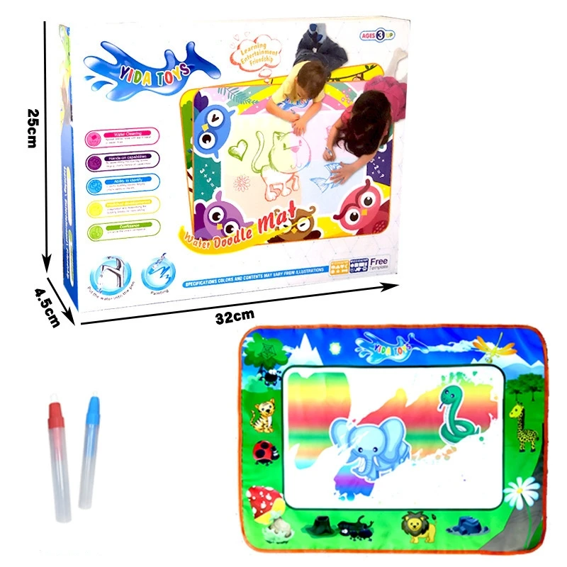 80*60cm Children Kids Toys Non-Toxic Drawing Water Doodle Mat Bring Magic Pens Painting Writing Color Magic Drawing Pad Toy
