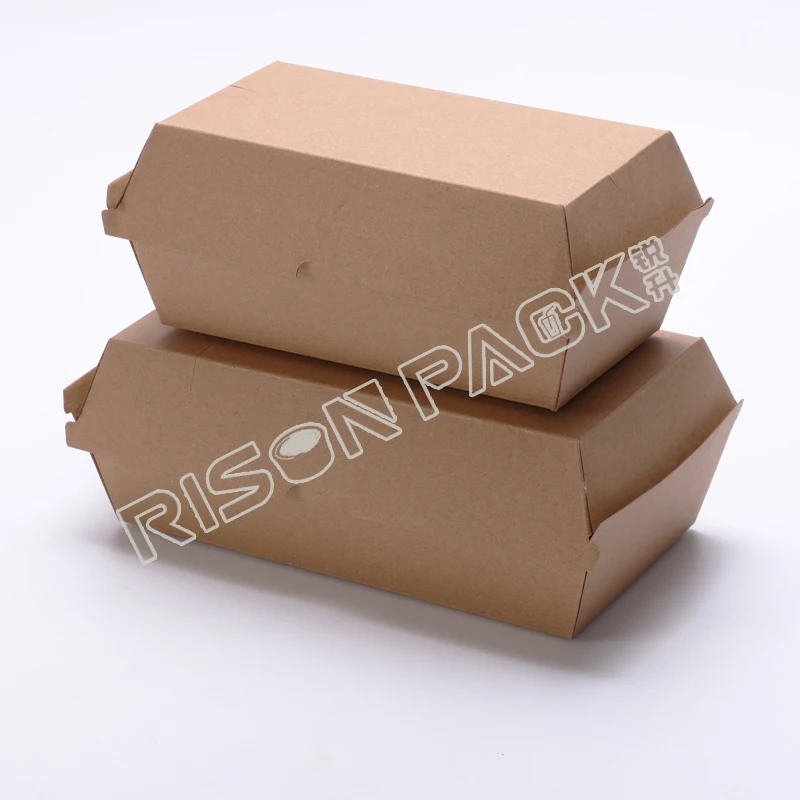 Disposable fried chicken box craft burger box pizza  cake biodegradable kraft paper food box