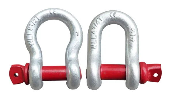 0.5T - 85T 1/4 - 2 Galvanized Heavy Duty Screw Type Forged Steel Lifting Bow Anchor Shackles