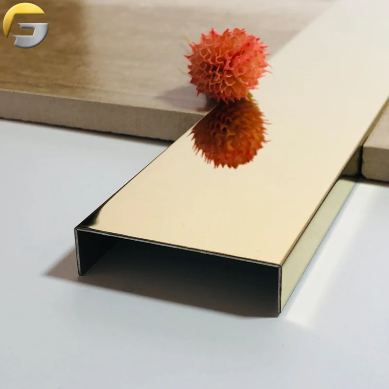 ZB0090 Stainless Steel Tile Trim Products Golden Metal Strips Product Golden Metal Strips