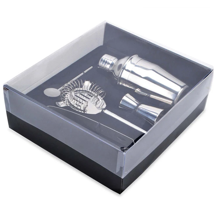 New product ideas 2021 Boston Bartender Set Two-Piece Shaker Cocktail Set Bartender Kit 5-Piece Bar Set