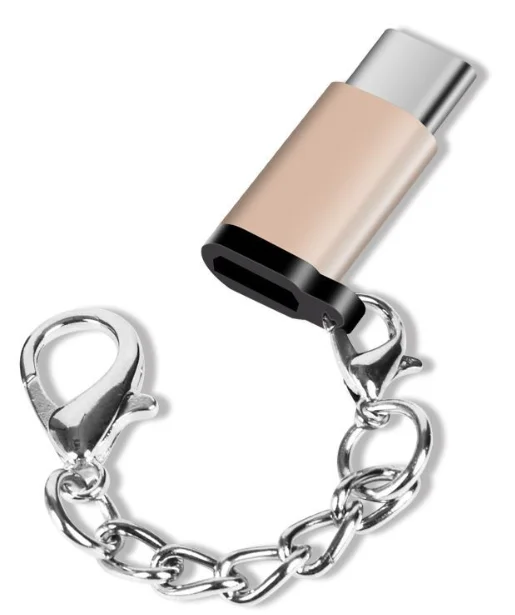 
Key Chain Logo Customize OEM Micro USB V8 to USB 3.1 Type C Converter Adapter 
