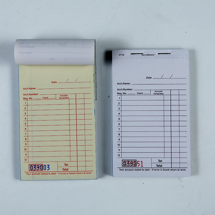 CT-1A Good Sale White  Color Guest Check Waiter Pads For Sale