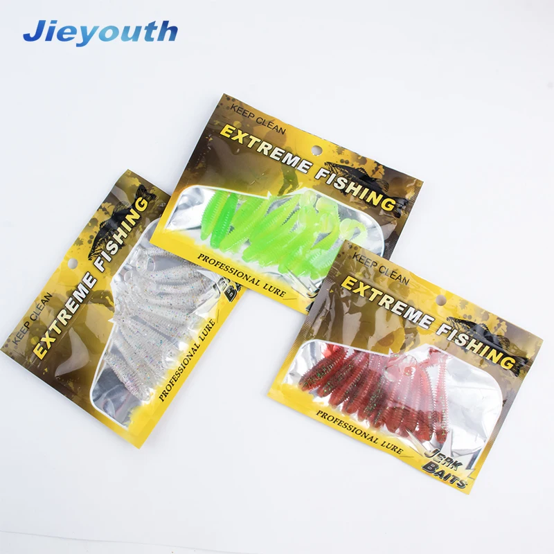 5.5cm 7cm 9cm 12cm paddle tail soft plastics bass Ribbed  lures t tail soft worm fishing lures saltwater freshwater fish bionic