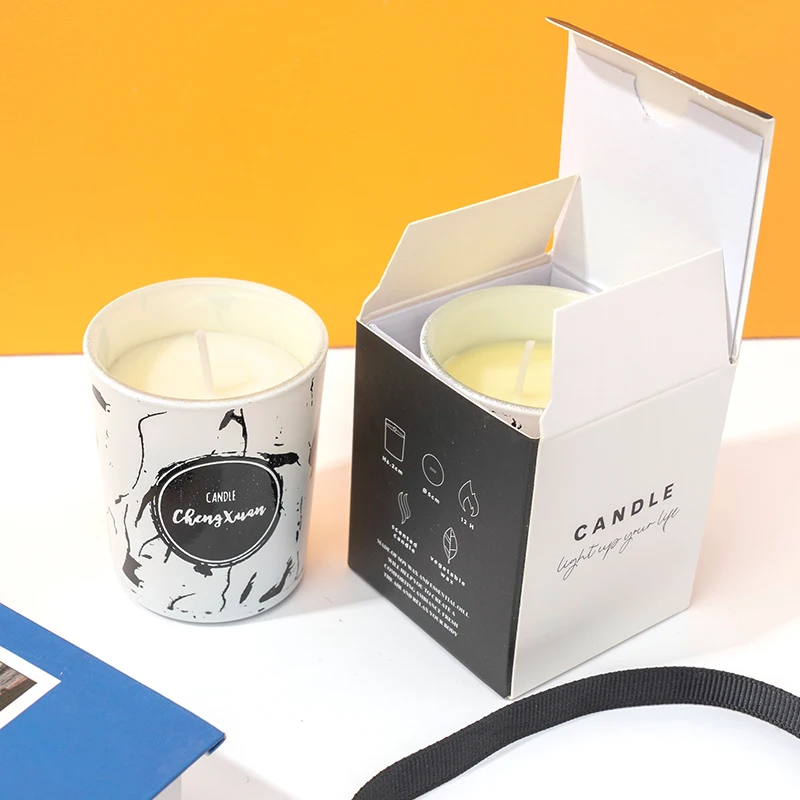 Creative Plating Candle Cups Aromatherapy Candles Plant Essential Oils Soy Wax Household