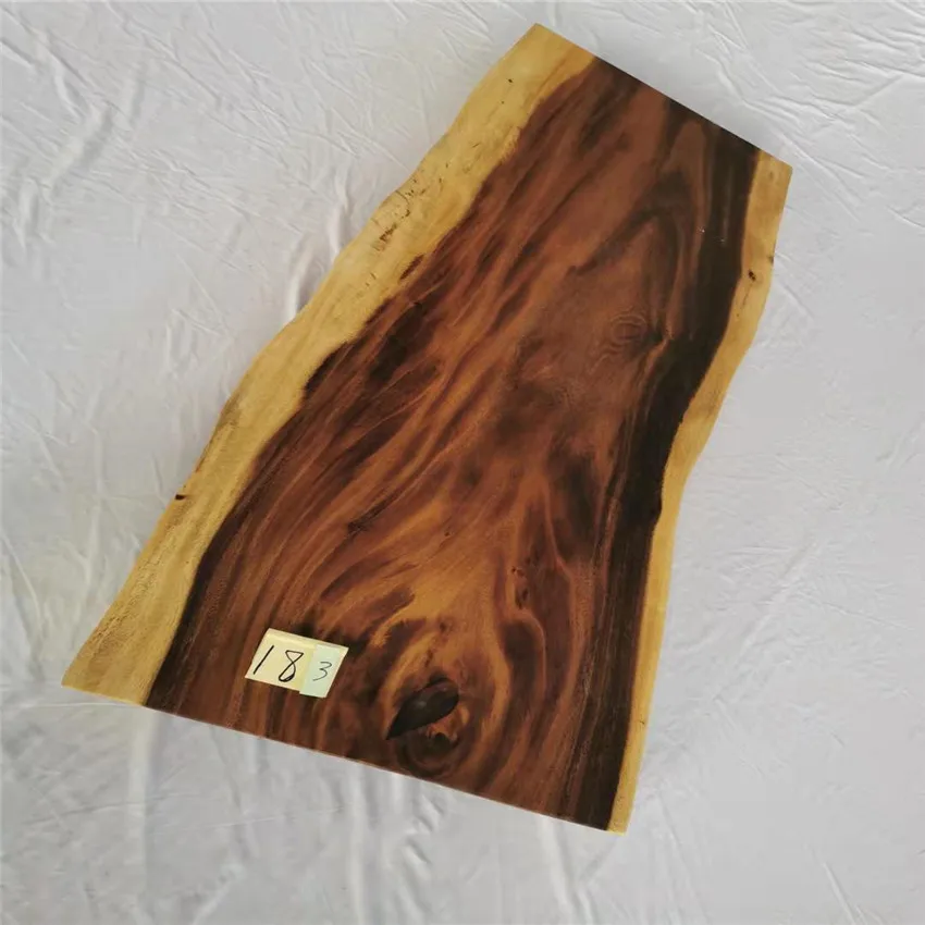 China supplier natural raw slab table top walnut bubinga acacia suar high end table top live edg wood dining table wood slab