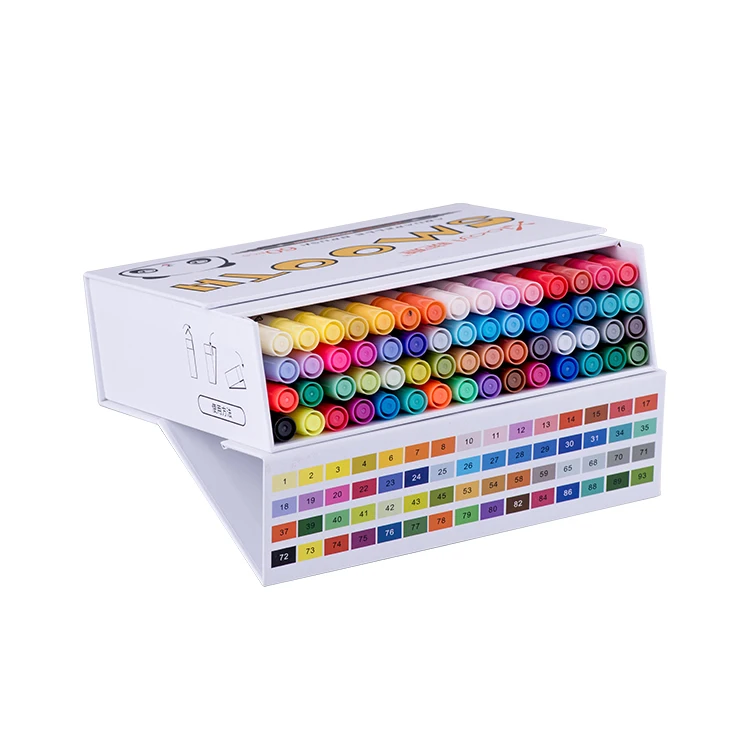 High Quality Dual Brush and Fine Tip Watercolor Marker Pens Sketch Marker Set For Drawing