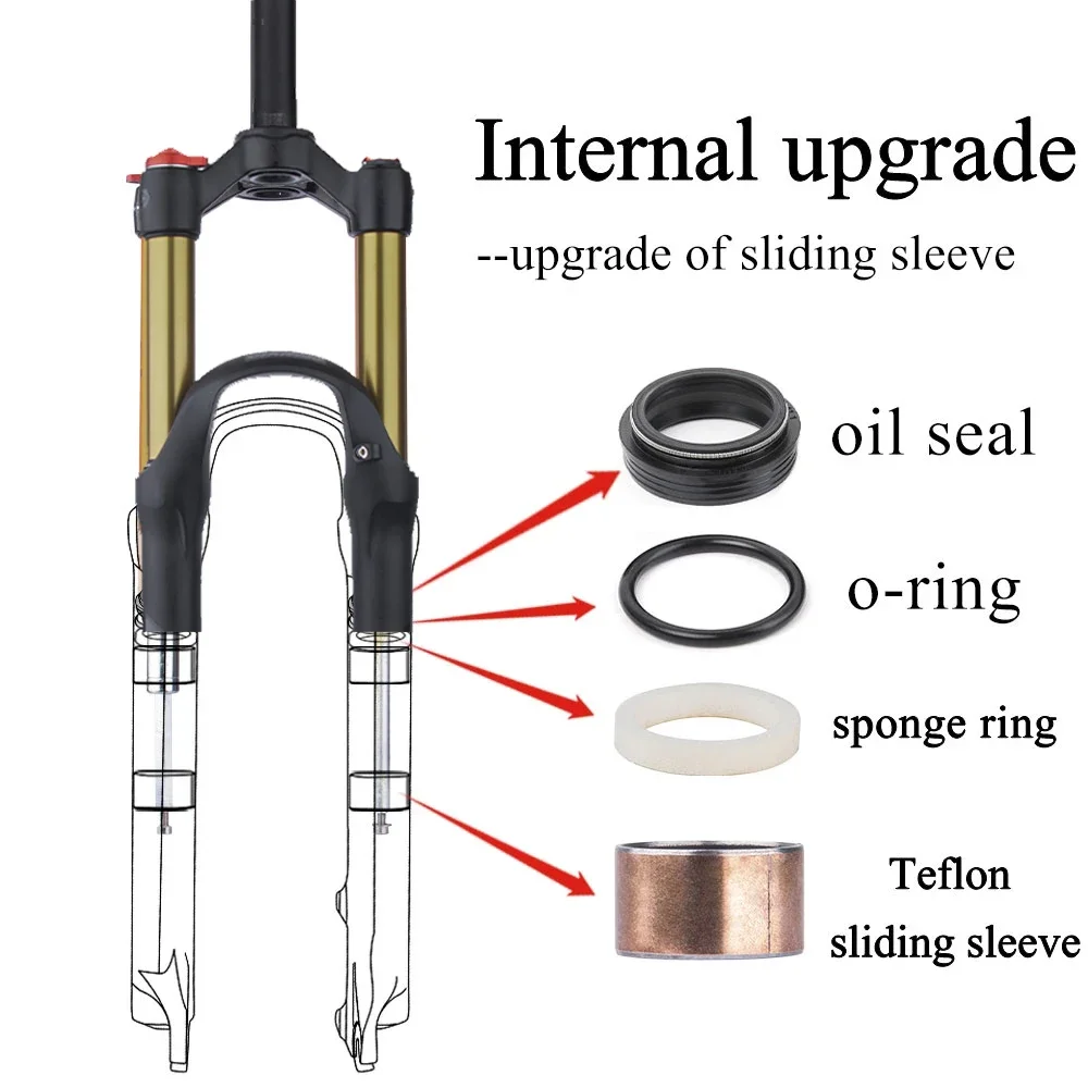 BOLANY Mountain Bike Air Suspension 26/27.5/29Inch 120mm magnesium alloy Bicycle Fork Quick Release MTB Bicycle fork