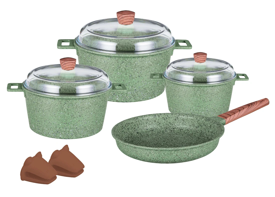 Cooklover Heavy Purple  Non Stick Cooking Big Pots Cookware Set