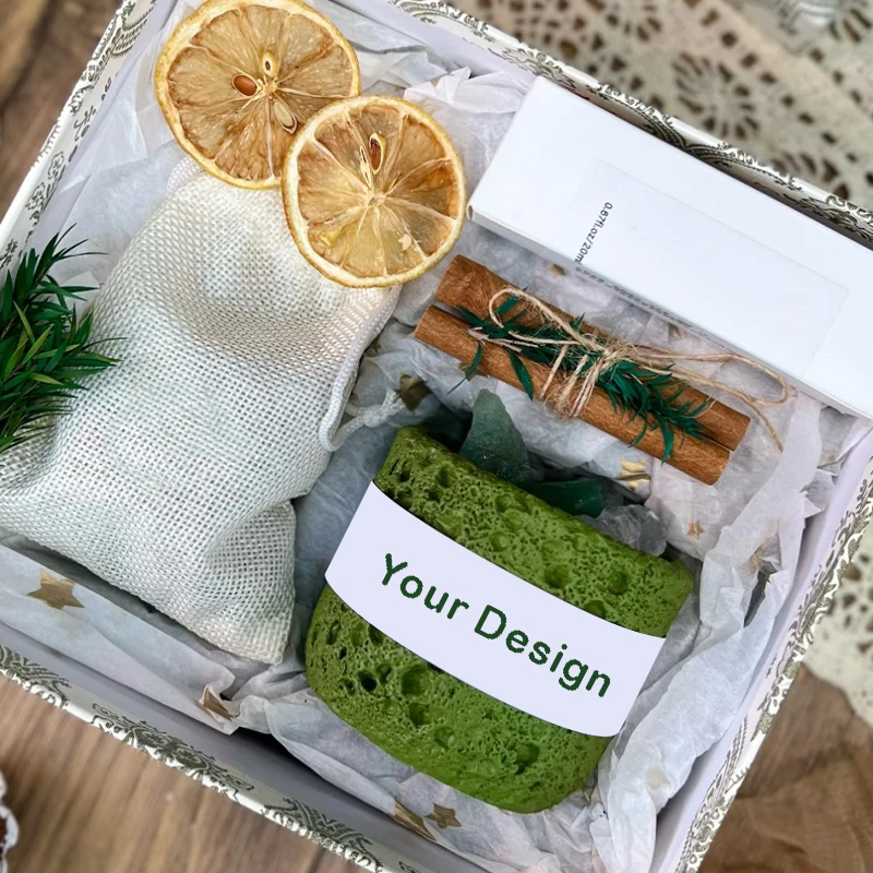 Lavender Candle Crystals Harmony Set Dual Aromatherapy Candle Set Scented Candles Gift Set for Women