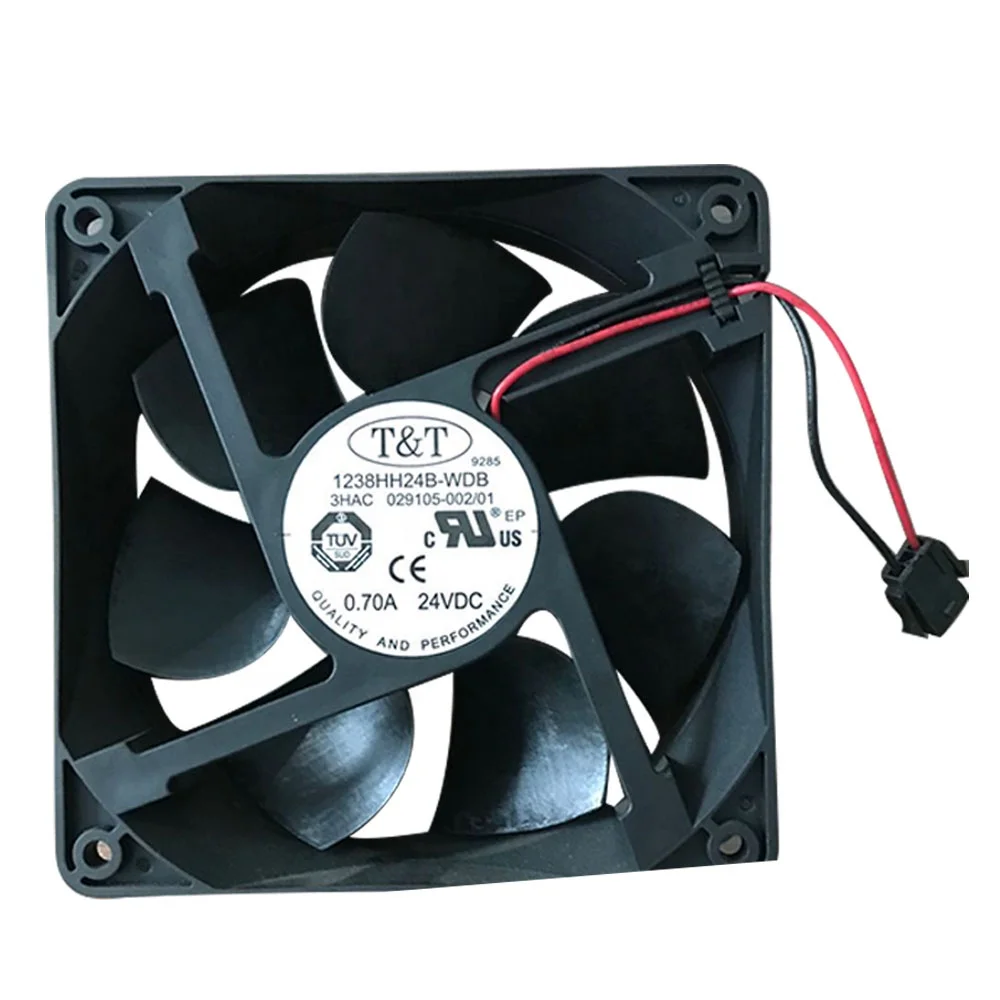 T&T 1238HH24B-WDB 3HAC029105-002/01 24V DC 120X120X38mm 12038 12cm 0.70A 12CM 270m3/h 2600RPM Cabinet robot axial cooling fan