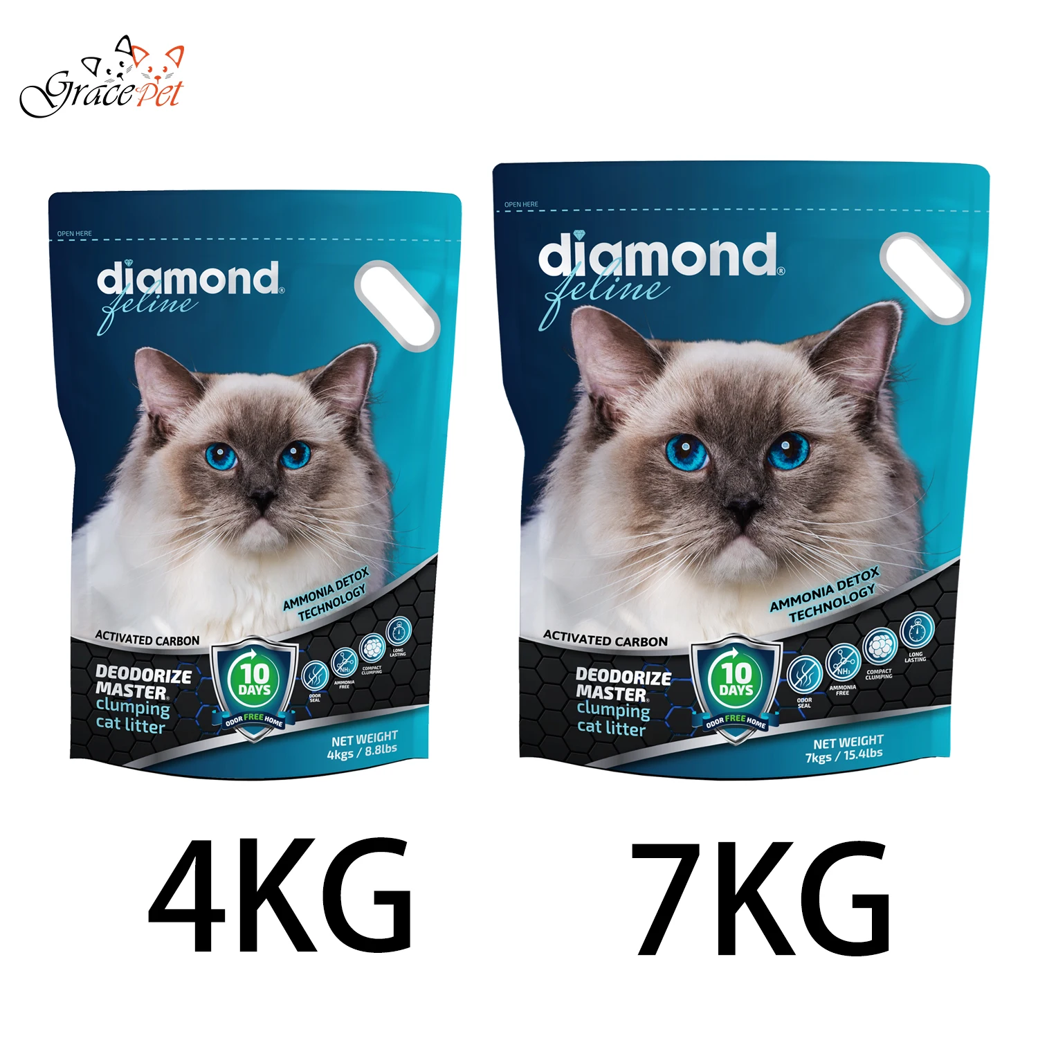 Diamond Brand Label Test 99.99% Odor Lock Bentonite Sand ! Factory Wholesale  Bentonite Cat Litter