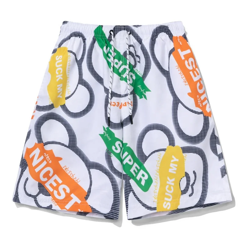 SHINYAT High quality custom polyester beach shorts men swim trunks hip hop style casual shorts
