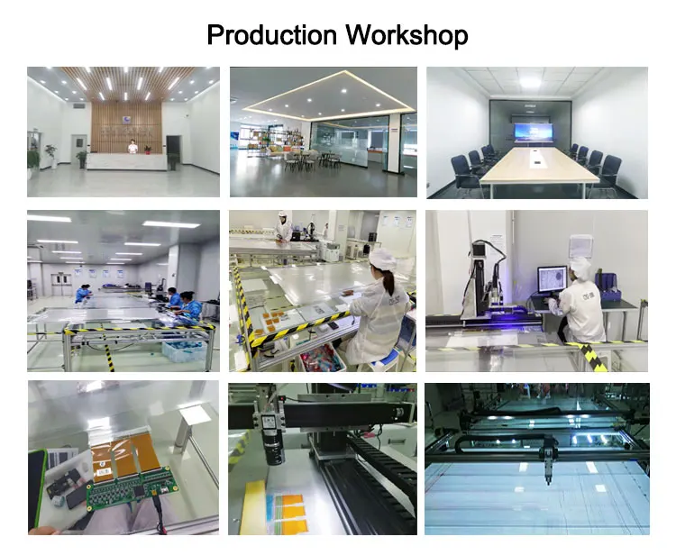 10.1 inch 12 touch points transparent  pcap touch panel foil with  USB power fast response capacitive touch  panels